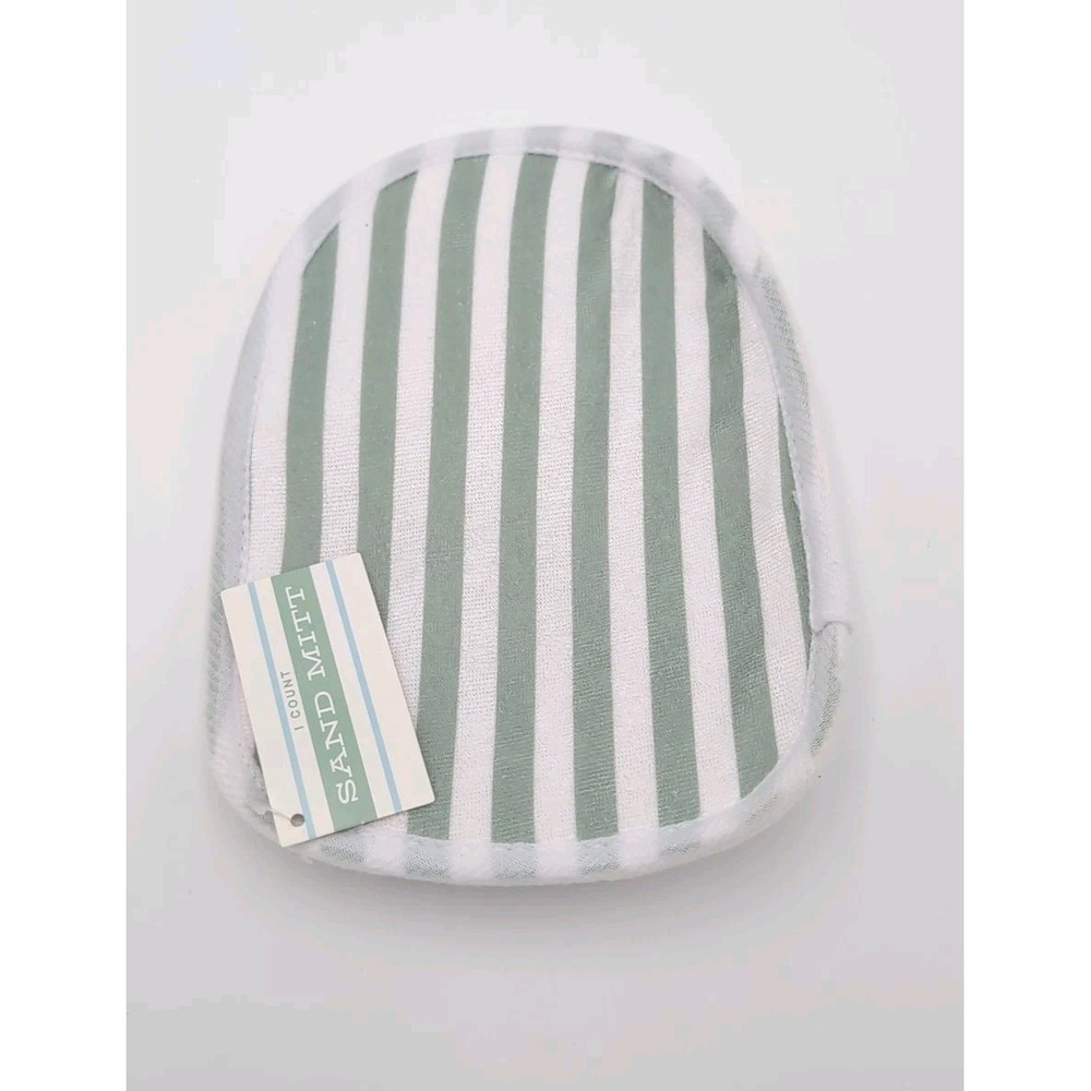 green white striped Target bullseye's Sand Mitt